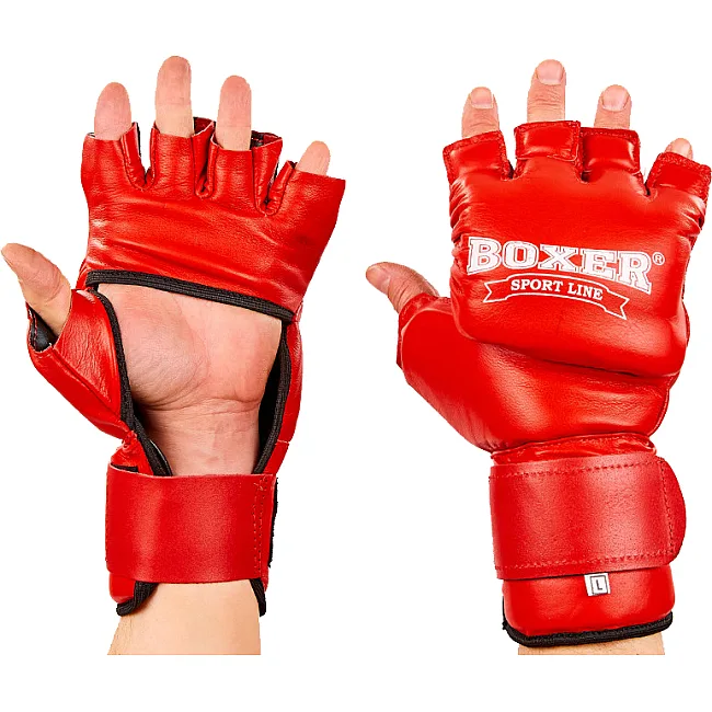 Перчатки гибридные для единоборств ММА Boxer "Иеригуми"