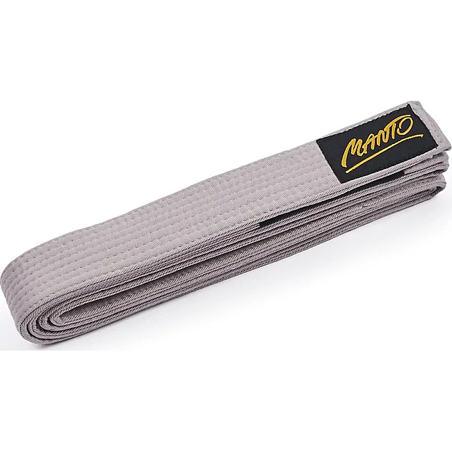 Пояс для кимоно детский MANTO Belt BJJ Tag Gray