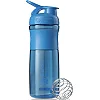 Спортивный шейкер-бутылка BLENDERBOTTLE SportMixer Flip 28oz/820мл Cyan