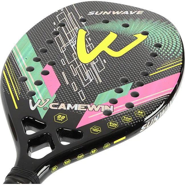 Ракетка для пляжного тенниса CAMEWIN SUNWAVE PT-00255 (Черный-бирюзовый)