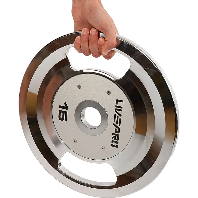 Блины диски стальные 2 Handle металлическая втулка LiveUp LP8338-15 ø51мм 15кг