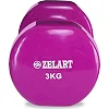 Гантели для фитнеса виниловые ZELART Beauty TA-5225-3 (Черный)