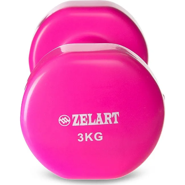 Гантели для фитнеса виниловые ZELART Beauty TA-5225-3 (Черный)