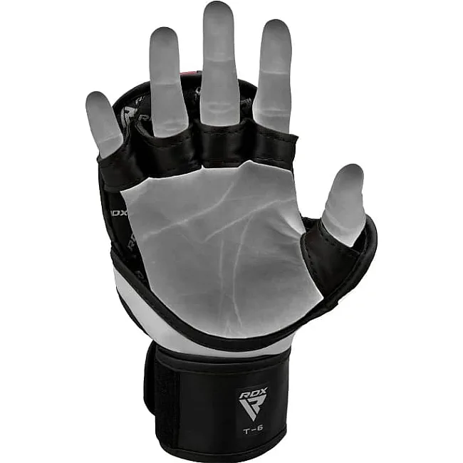 Тренувальні рукавиці RDX GRAPPLING GLOVES REX T6 PLUS чорний, синій, білий