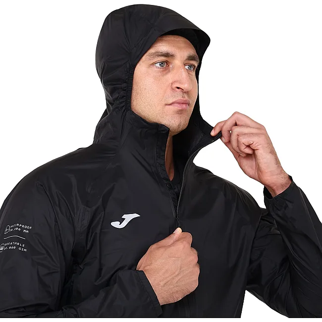 Куртка дождевик с капюшоном JOMA R-NATURE 104527-100 (Черный)