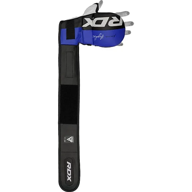 Тренувальні рукавиці RDX GRAPPLING GLOVES REX T6 PLUS чорний, синій, білий