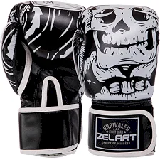 Перчатки для бокса FLEX ZELART SKULL BO-5493 (Черный)