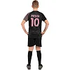 Футбольная форма детская с символикой клуба INTER MIAMI MESSI 10 гостевая 2026 SP-SPORT CO-7359 (Черный-розовый)