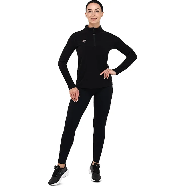 Спортивна жіноча кофта на блискавці флісова JOMA EXPLORER 902909-100 (Чорний)
