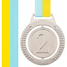 Медаль спортивная с лентой SP-SPORT C-6858 (Серебряный)