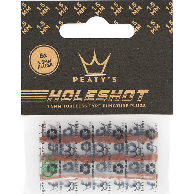 Жгут для бескамерки Peaty's Holeshot Tubeless Puncture Plugger Refill Pack, 6х 1.5mm