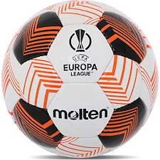 Футбольный мяч MOLTEN UEFA EUROPA LEAGUE F5U2100-34 №5 PU-оранжевый (Белый-черный-оранжевый)