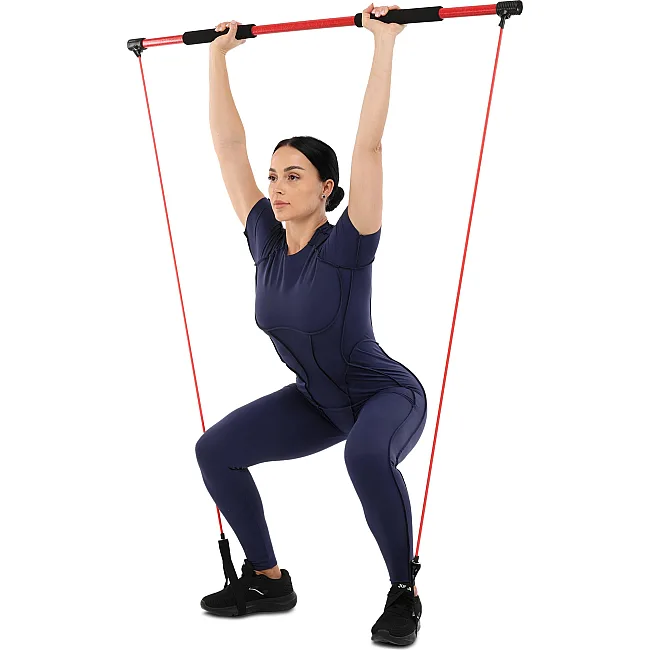 Палка гимнастическая с эспандерами Gym Stick для фитнеса SP-SPORT
 F-931 1,3м