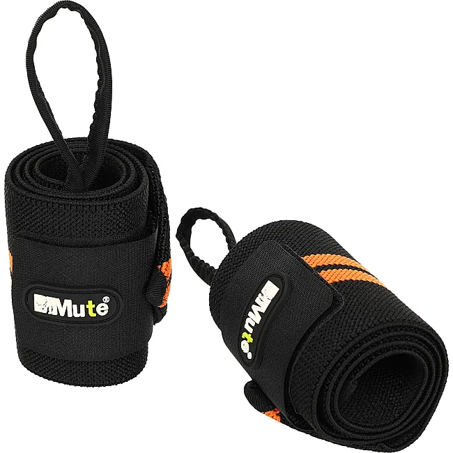 Кистевые бинты
 STRENGTH WRIST WRAPS MUTE 9097 2штуки (Черный-оранжевый)