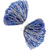 Помпони матові для танців із захватами-кільцями SP-SPORT Pom-Poms C-0833 2шт (Срібний-синій) Помпони матові для танців із захватами-кільцями SP-SPORT Pom-Poms C-0833 2шт (Срібний-синій)