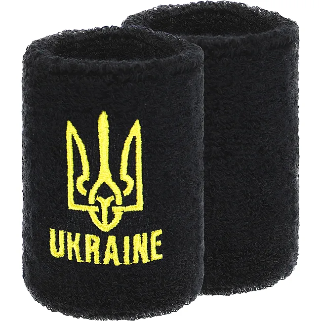 Спортивный напульсник впитывающий влагу UKRAINE BC-9282 1шт (Черный)
