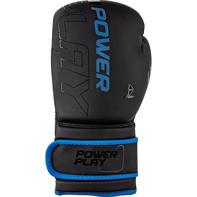Боксерские перчатки PowerPlay 3024 Ultra Mat Черно-Темно синие