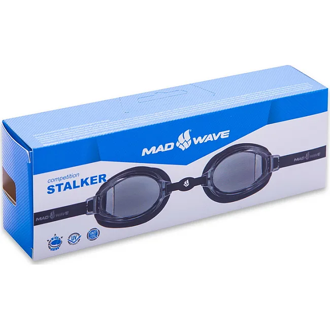 Окуляри для плавання дорослі MADWAVE STALKER M041904 (Чорний)