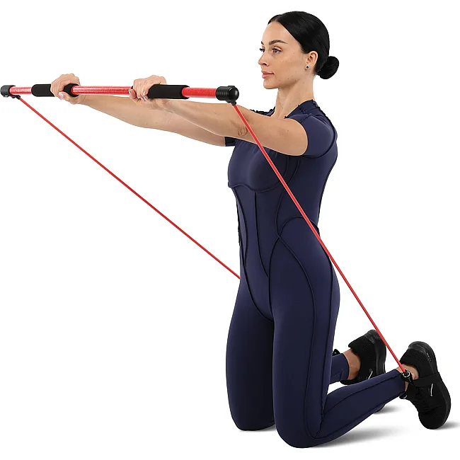 Палка гимнастическая с эспандерами Gym Stick для фитнеса SP-SPORT
 F-931 1,3м