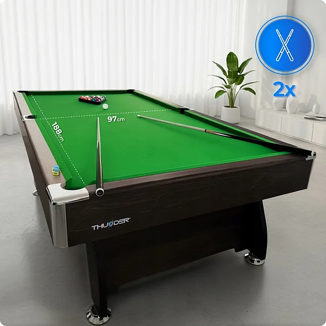 Більярдний стіл THUNDER BOLD-BROWN 7FT, 214 х 122 х 81 см