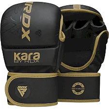 Перчатки для рукопашного боя ММА RDX F6 KARA Matte Golden Plus