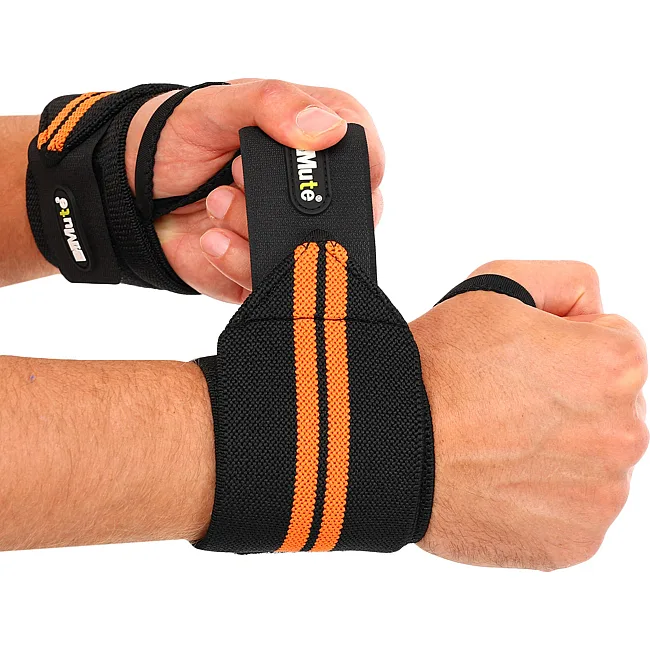 Кистевые бинты
 STRENGTH WRIST WRAPS MUTE 9097 2штуки (Черный-оранжевый)
