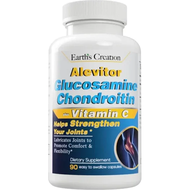 Earths Creation Alevitor GlucУниверсальный amine Chondroitin (150 см 0/1200 см mg) + Vit C - 90 капс