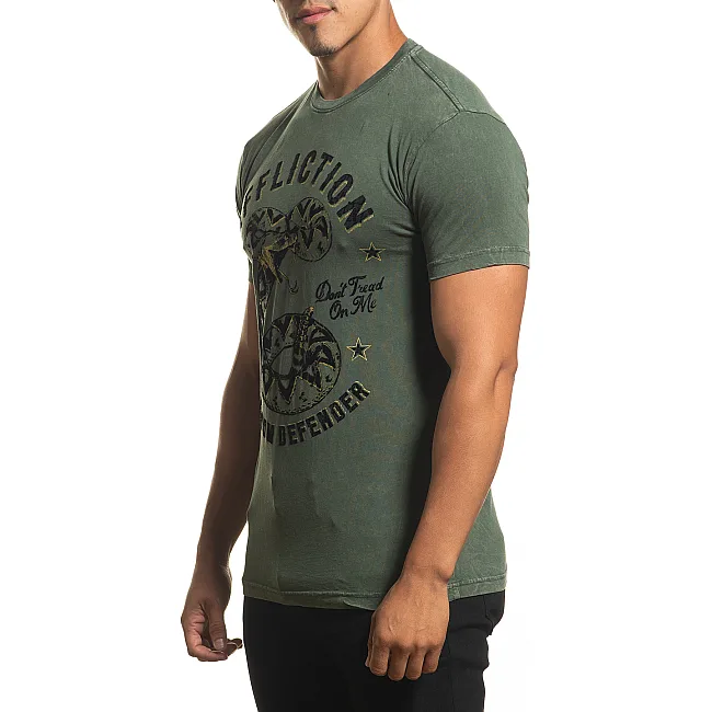 Футболка AFFLICTION Fd Revolutionary A24273 Olive Lava Wash