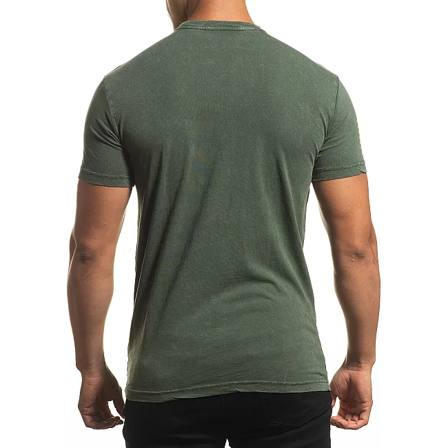 Футболка AFFLICTION Fd Revolutionary A24273 Olive Lava Wash