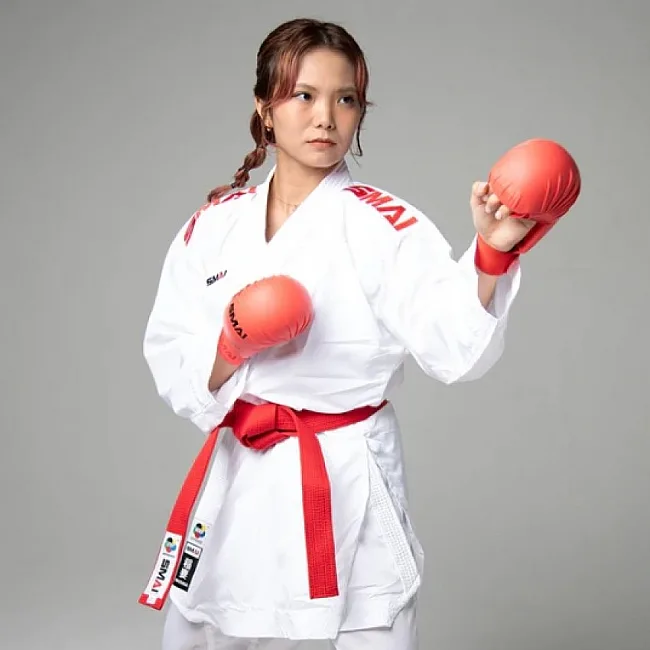 Кимоно для каратэ SMAI Inazuma Gi U-INAZ (с красной вышивкой на плечах)