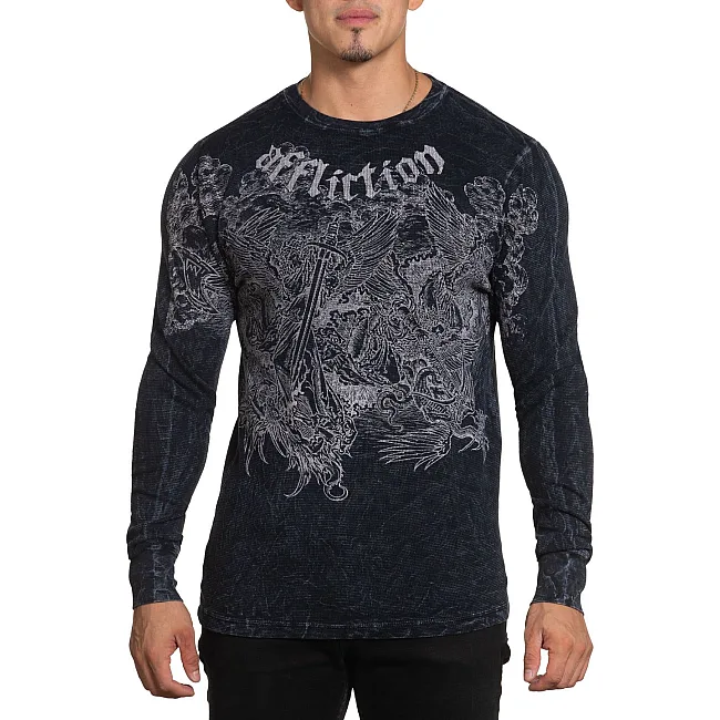 Лонгслив AFFLICTION Angels Black Lava Wash