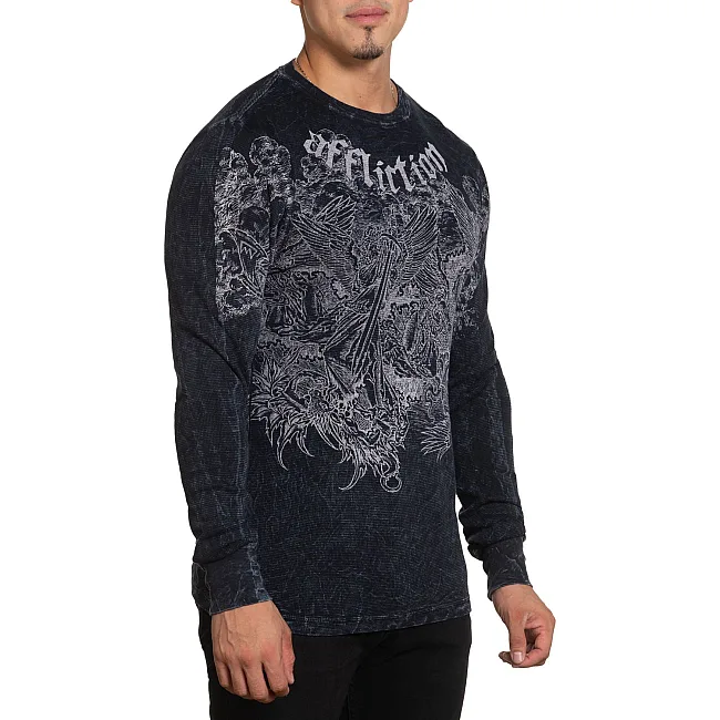Лонгслив AFFLICTION Angels Black Lava Wash