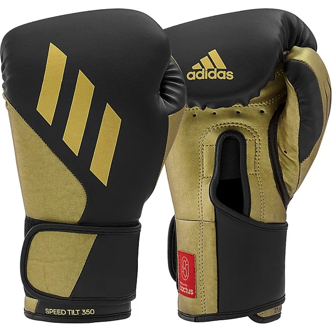 Перчатки боксерские ADIDAS Speed Tilt 350 (черный-золотой) SPD350VTG