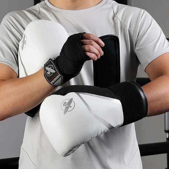 Рукавички для боксу HAYABUSA E1 White Silver