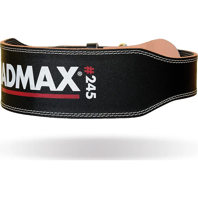 Пояс для становой тяги MADMAX MFB-245 Full leather кожаный Black