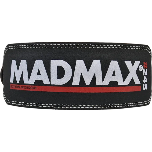 Пояс для становой тяги MADMAX MFB-245 Full leather кожаный Black
