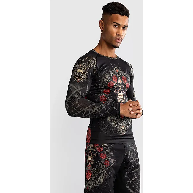 Рашгард VENUM Santa Muerte 5.0 Men's Deep Black Gold