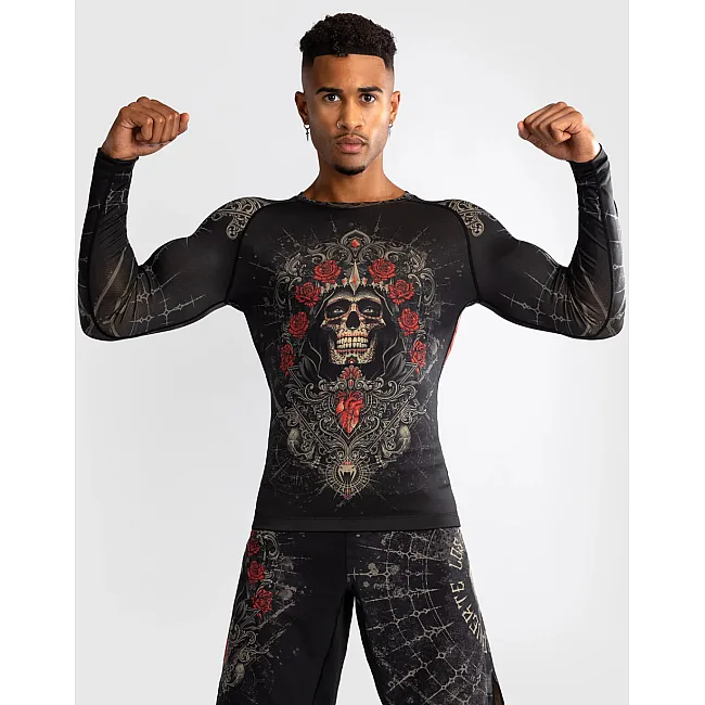 Рашгард VENUM Santa Muerte 5.0 Men's Deep Black Gold