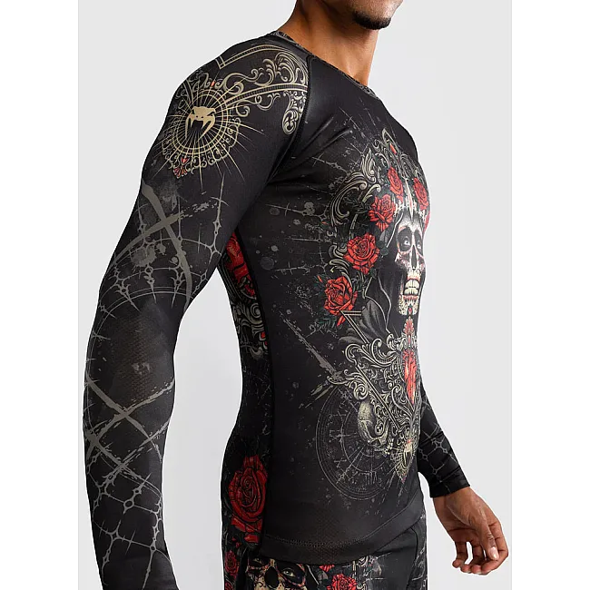 Рашгард VENUM Santa Muerte 5.0 Men's Deep Black Gold