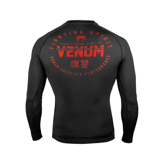 Рашгард с длинным рукавом VENUM Signature Black Red