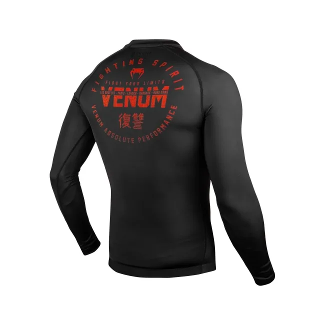 Рашгард с длинным рукавом VENUM Signature Black Red