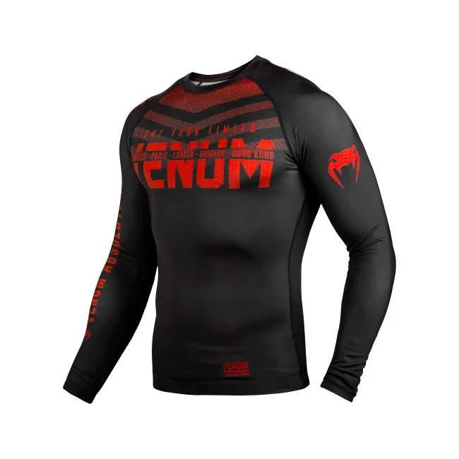 Рашгард с длинным рукавом VENUM Signature Black Red