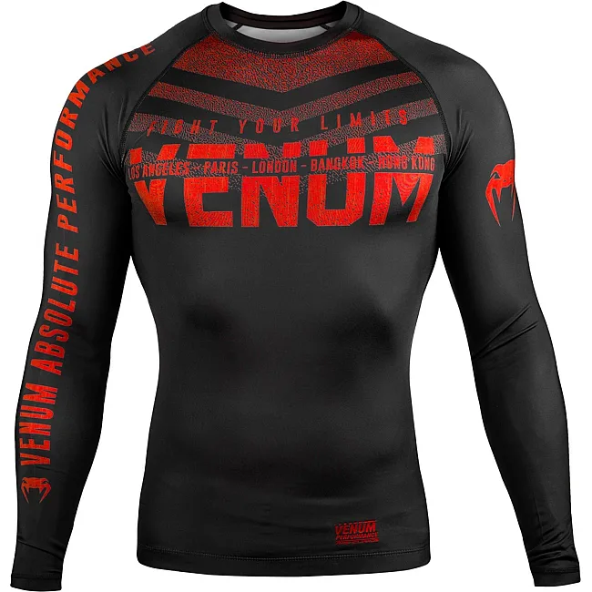 Рашгард с длинным рукавом VENUM Signature Black Red