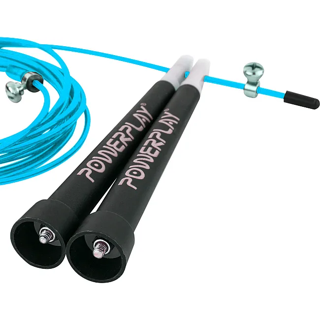 Скоростная скакалка POWERPLAY 4202 Ultra Бирюзовая (2,9м)