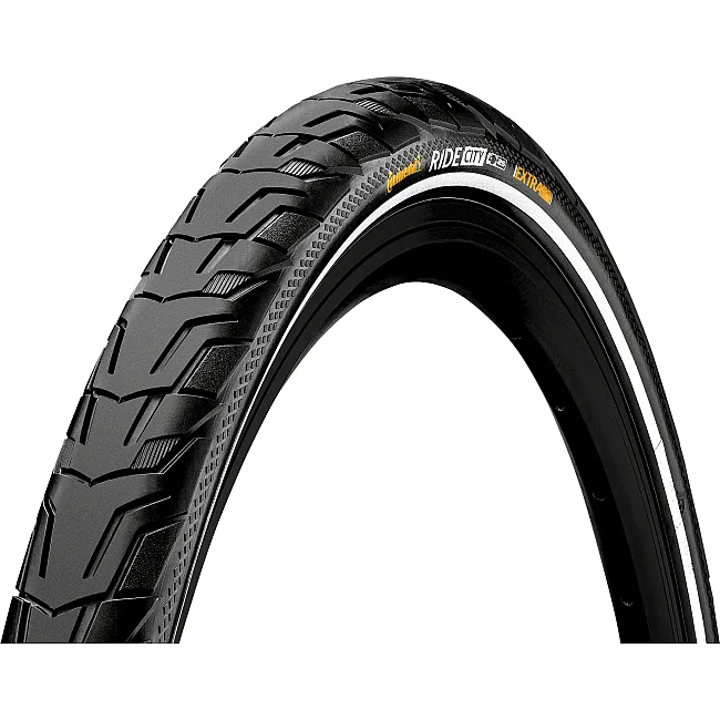 Велопокрышка CONTINENTAL Ride City 28 x 1.60 | 700 x 42C черно-белая светоотражающая нескладная