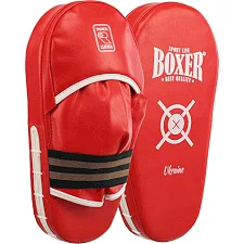 Лапа боксерская прямая тренировочная удлиненная BOXER NEW 2008-N (Красный)