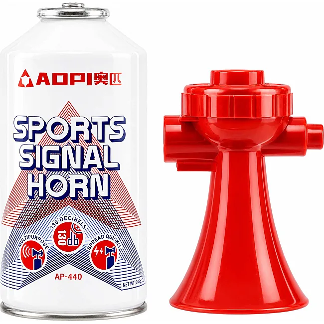 Горн спортивний пневматичний клаксон зі змінним балоном стисненого газу AOPI W-440 (Помаранчевий)