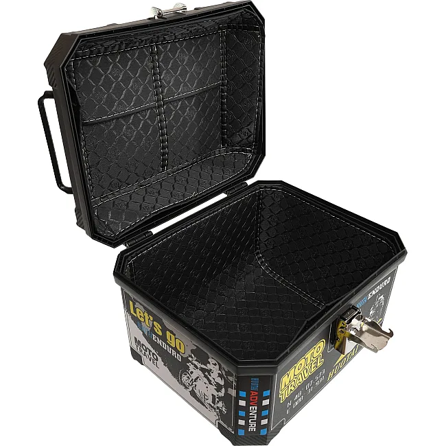 Центральный кофр задний для мотоцикла пластиковый Adventure JUHAO H-45-4 1шт 42x34x30см (Черный)