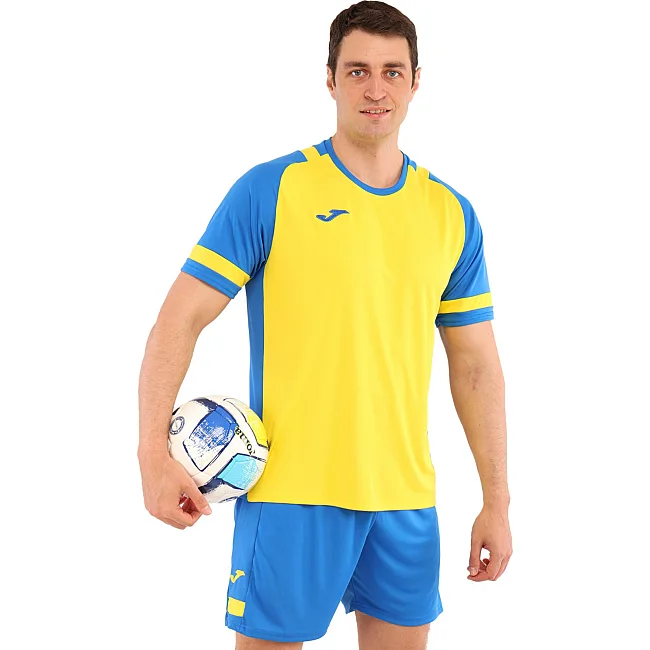 Футбольна форма комплект футболка та шорти JOMA LIDER 104285-907 4 (Жовтий-синій)