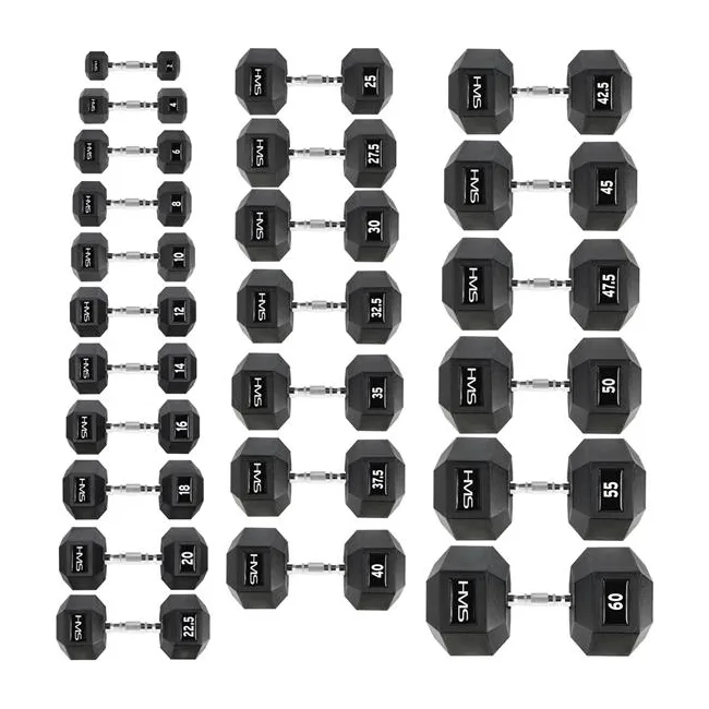 Гантель шестигранный HMS HEX PRO, 27,5 кг